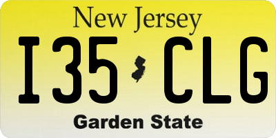 NJ license plate I35CLG