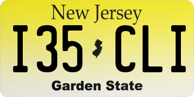 NJ license plate I35CLI