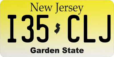NJ license plate I35CLJ
