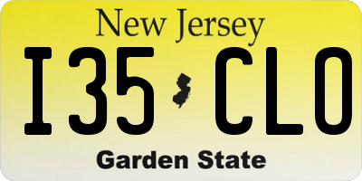 NJ license plate I35CLO