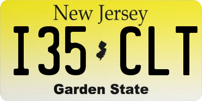 NJ license plate I35CLT