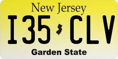 NJ license plate I35CLV