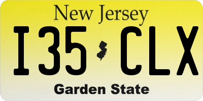 NJ license plate I35CLX