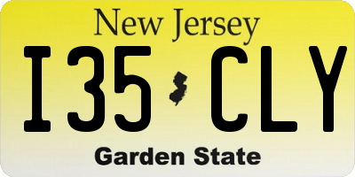 NJ license plate I35CLY