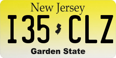 NJ license plate I35CLZ