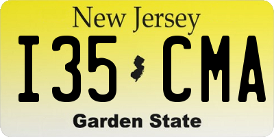 NJ license plate I35CMA