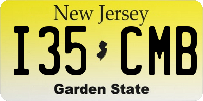 NJ license plate I35CMB