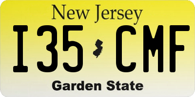 NJ license plate I35CMF