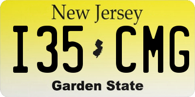 NJ license plate I35CMG