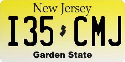NJ license plate I35CMJ