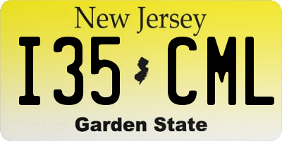 NJ license plate I35CML
