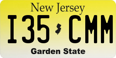 NJ license plate I35CMM