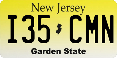 NJ license plate I35CMN