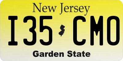 NJ license plate I35CMO
