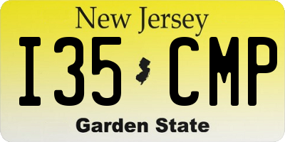 NJ license plate I35CMP