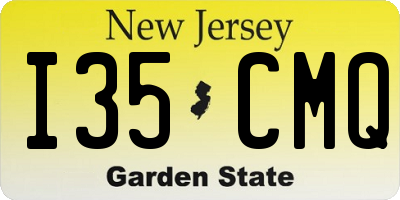NJ license plate I35CMQ