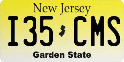 NJ license plate I35CMS