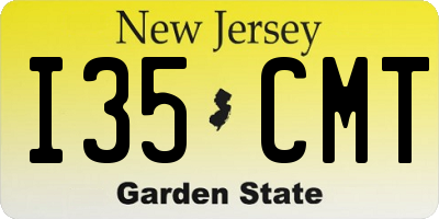 NJ license plate I35CMT