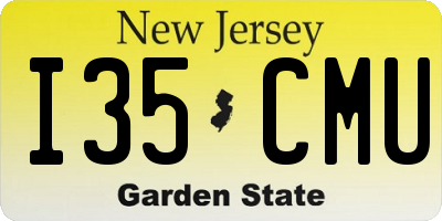 NJ license plate I35CMU