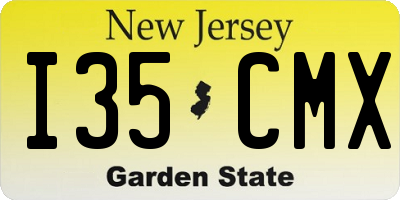 NJ license plate I35CMX