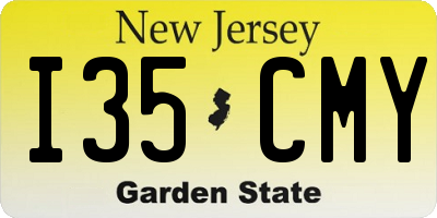 NJ license plate I35CMY