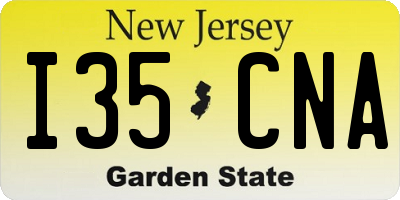NJ license plate I35CNA