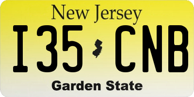 NJ license plate I35CNB