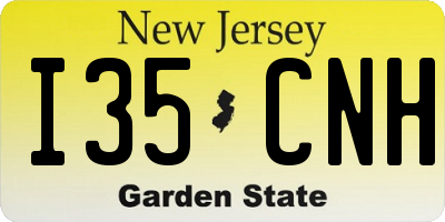 NJ license plate I35CNH