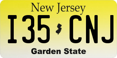 NJ license plate I35CNJ
