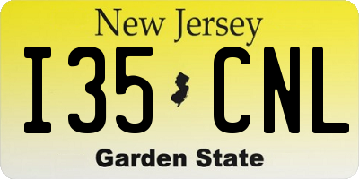 NJ license plate I35CNL