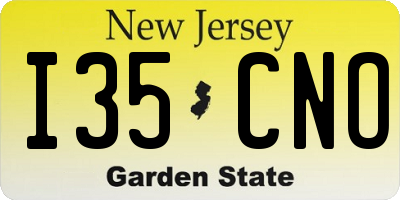 NJ license plate I35CNO