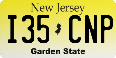 NJ license plate I35CNP