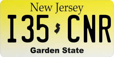 NJ license plate I35CNR