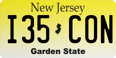 NJ license plate I35CON