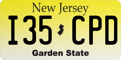 NJ license plate I35CPD