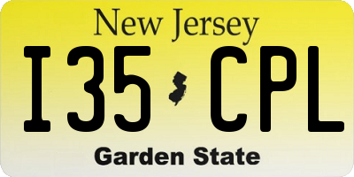 NJ license plate I35CPL
