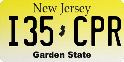 NJ license plate I35CPR