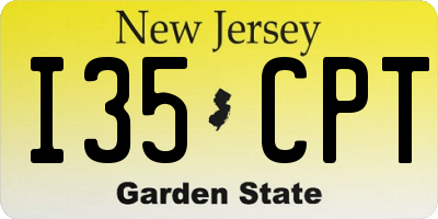 NJ license plate I35CPT