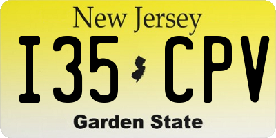 NJ license plate I35CPV