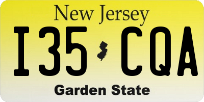 NJ license plate I35CQA