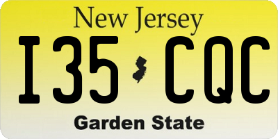 NJ license plate I35CQC