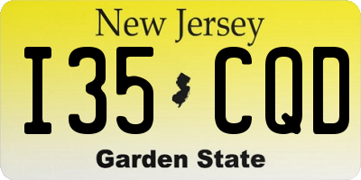 NJ license plate I35CQD