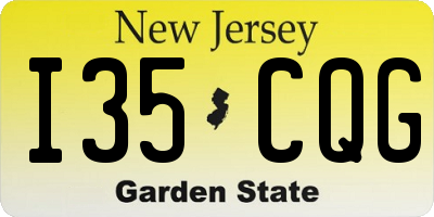 NJ license plate I35CQG
