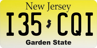 NJ license plate I35CQI