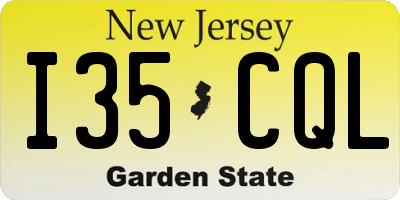 NJ license plate I35CQL