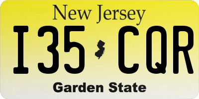 NJ license plate I35CQR