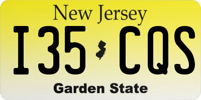 NJ license plate I35CQS