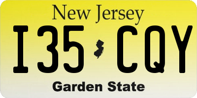 NJ license plate I35CQY