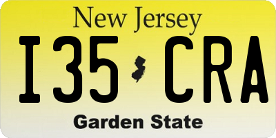 NJ license plate I35CRA