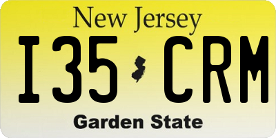 NJ license plate I35CRM